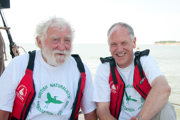 On 9th October 2018 Roger Tabor was made President of the British Naturalists' Asociation after David Bellamy on reaching 85 had retired from the position. (Picture of David (L) & Roger (R) taken in 2014 at a BNA event).